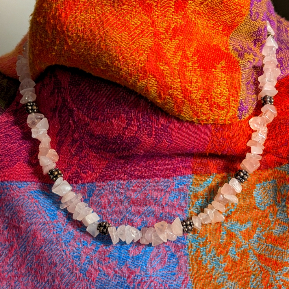 Rose Quartz Crystal necklace